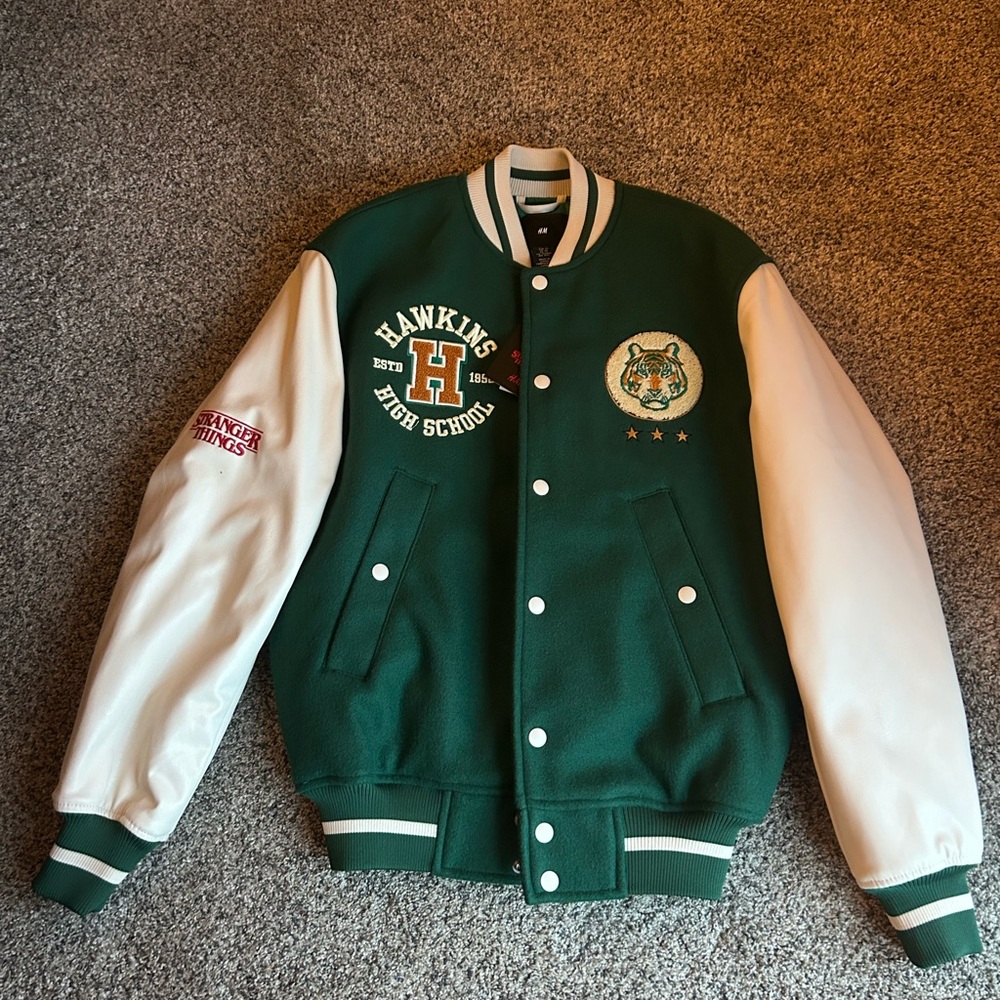 H&M Stranger Things Hawkins Varsity Jacket